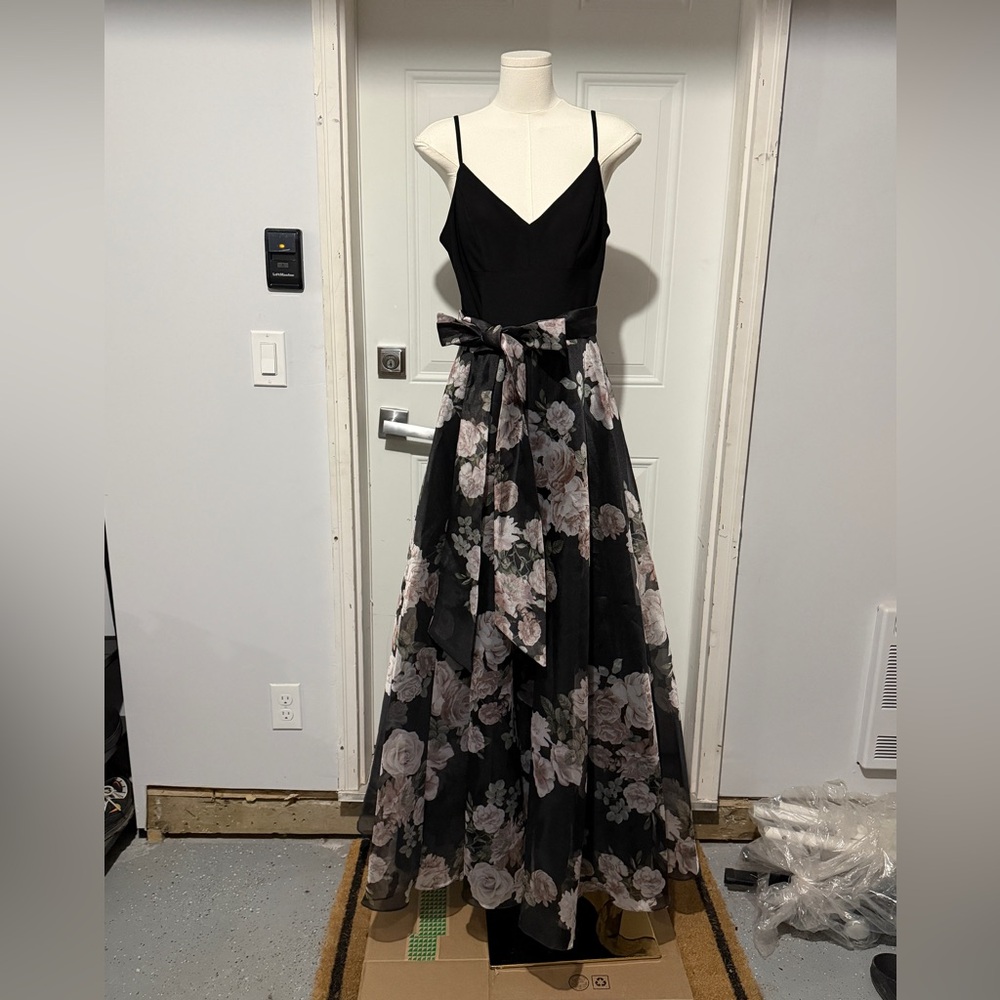 Eliza J Women’s Black and Floral Dress